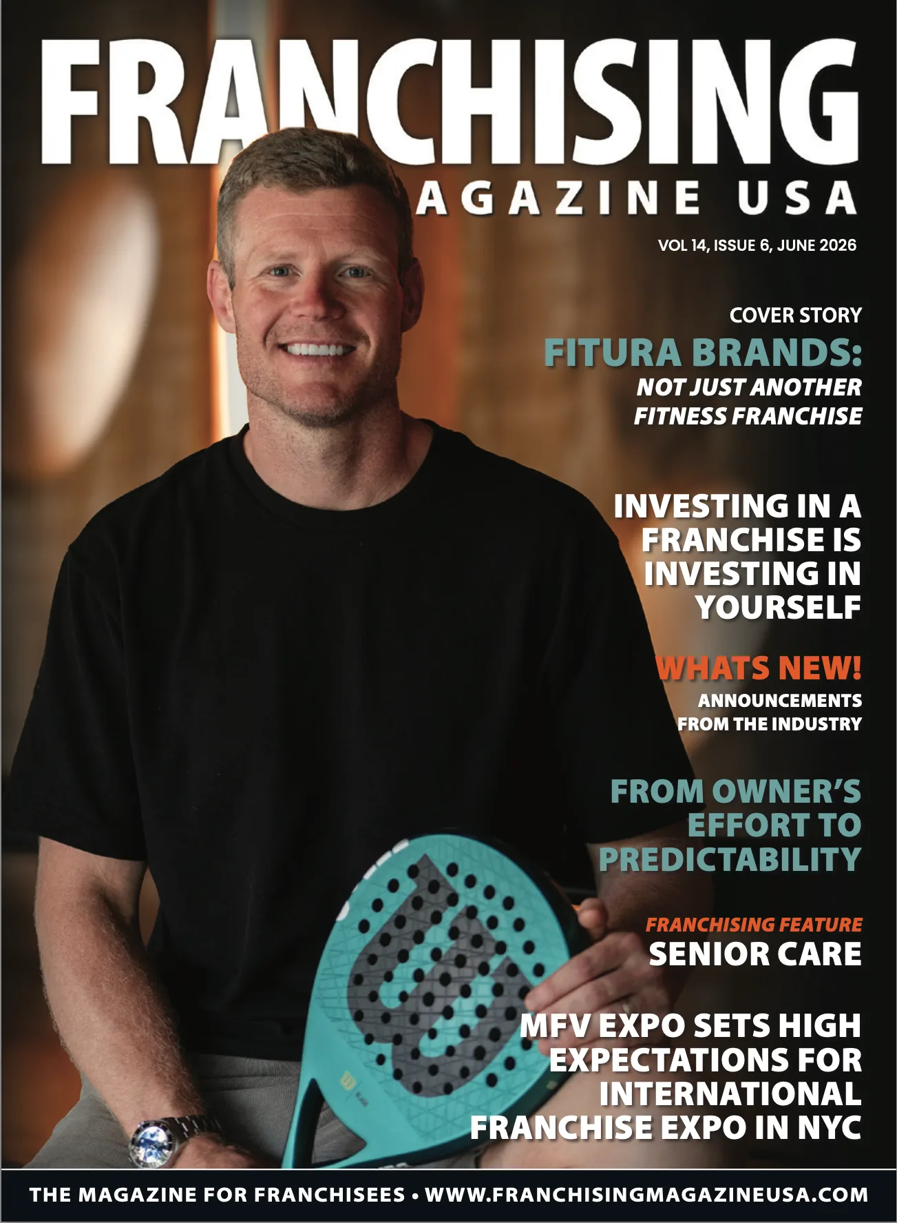 Franchising Magazine USA - Fitura Brands cover, June 2026