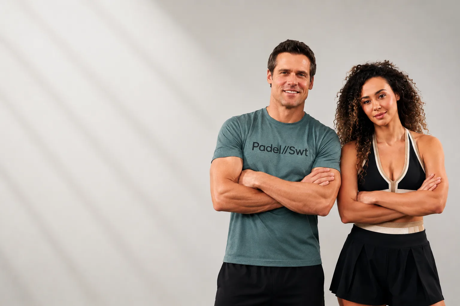 Padel//Swt franchise owners standing together in studio
