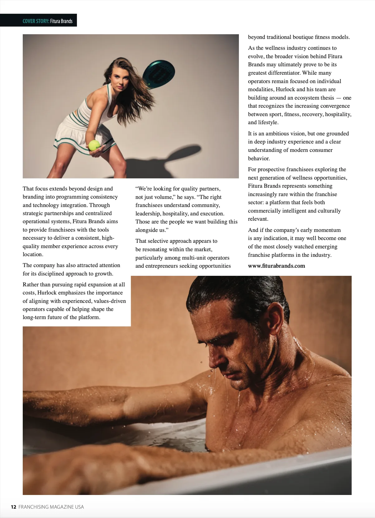 Franchising Magazine USA - Fitura Brands feature, page 3