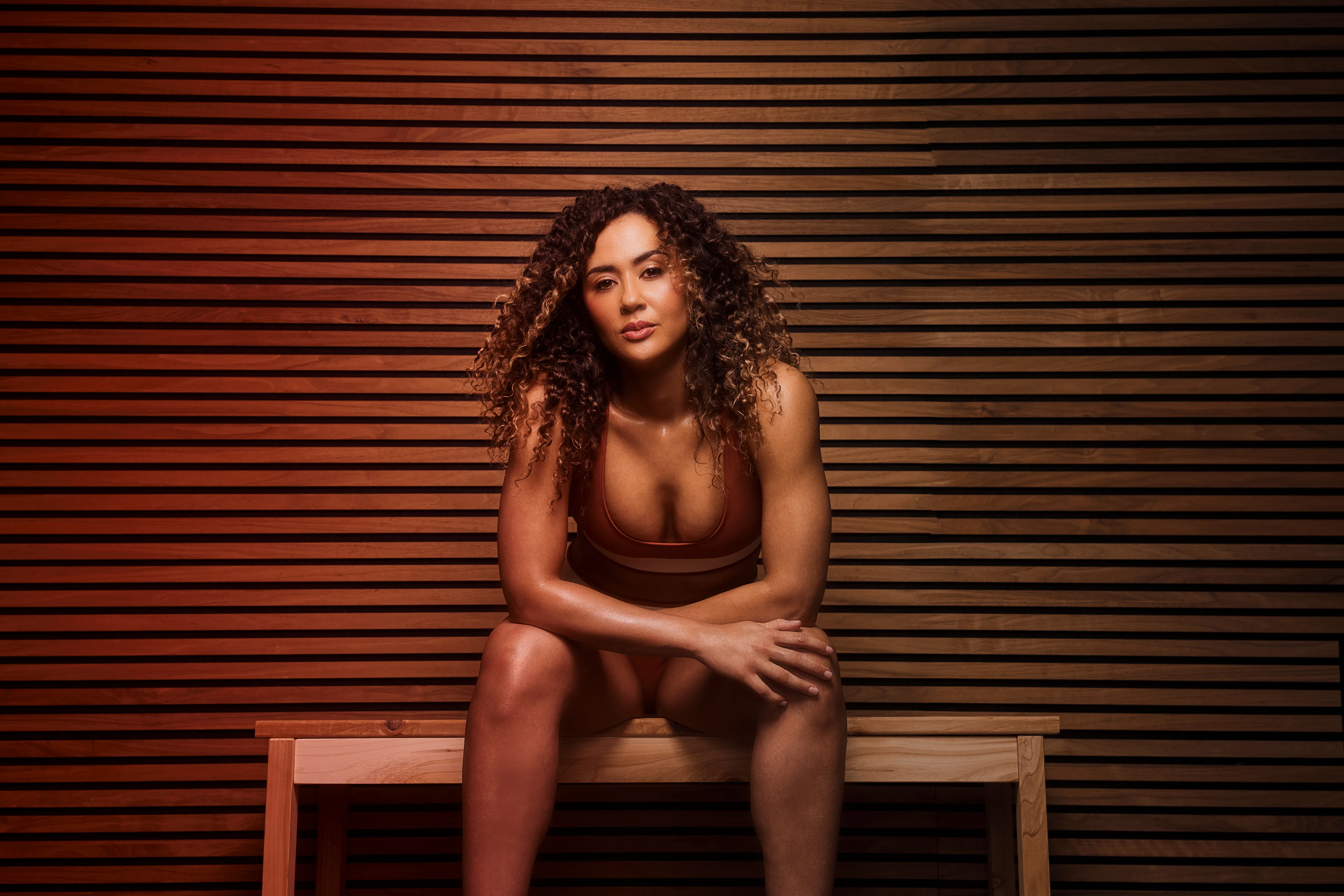 Infrared sauna session